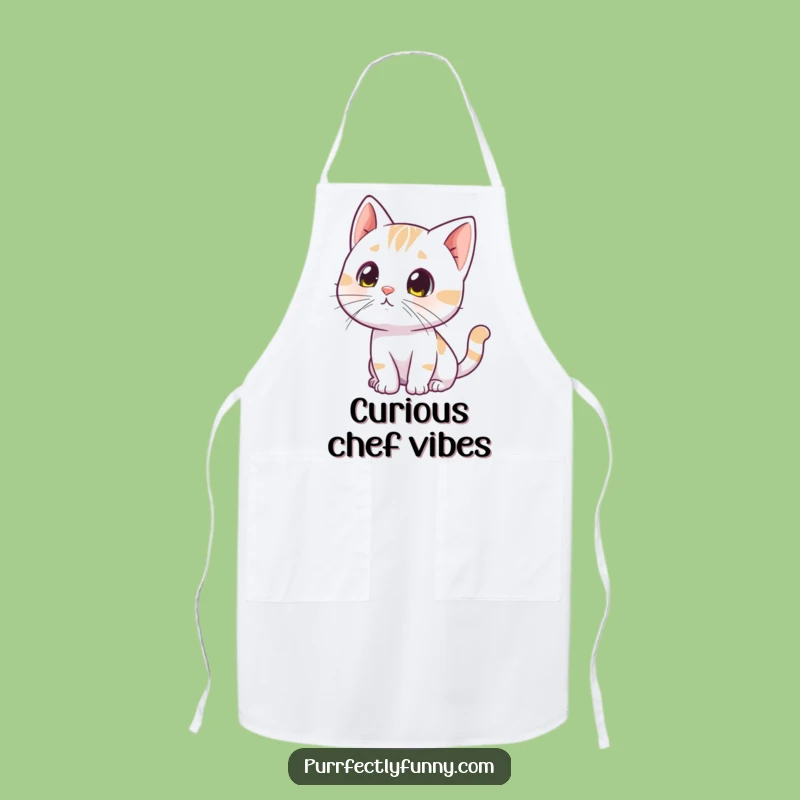 Funny Curious Cat Apron - Inquisitive Kitchen Wear - Unique Funny Gift!