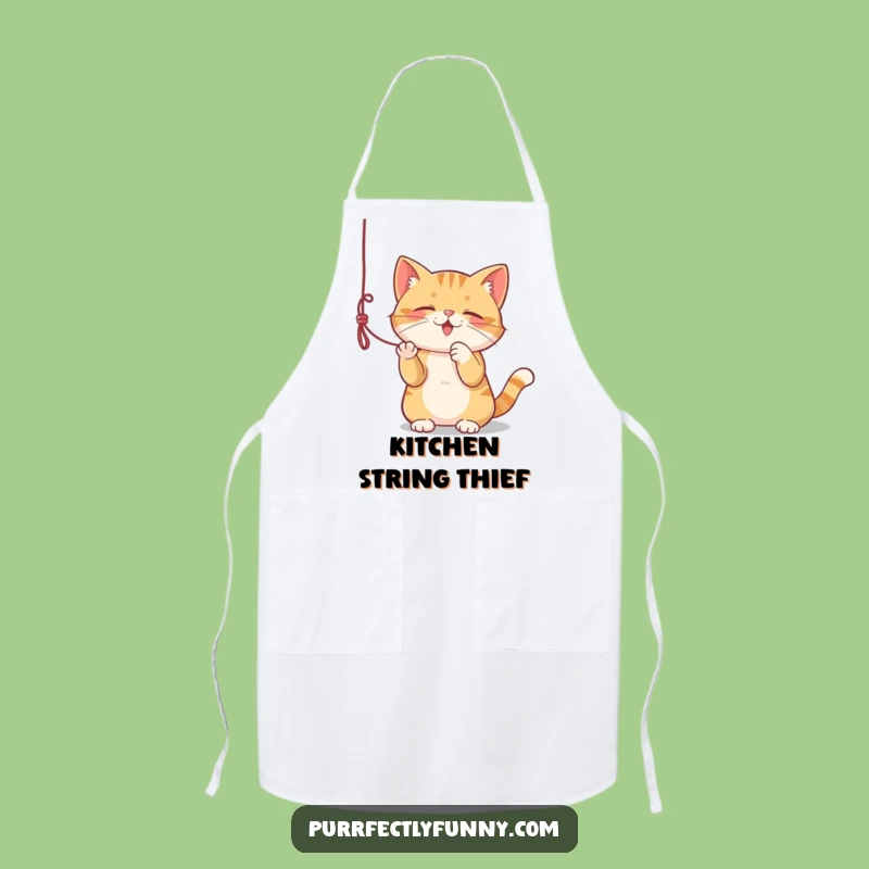 Funny Cat String Play Apron: Cook with Joyful Distraction
