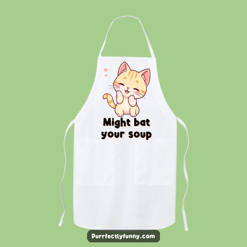 Funny Cat Whisker Batting Apron: Chef's Hilarious Kitchen Companion