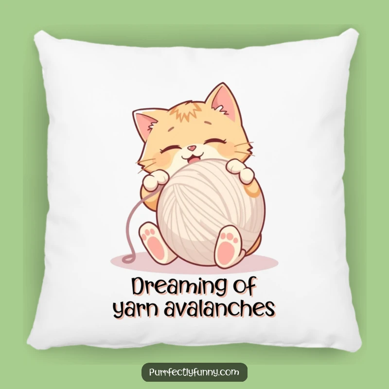 Funny Cat Yarn Pillow - Cozy Comfort with a Hilarious Twist