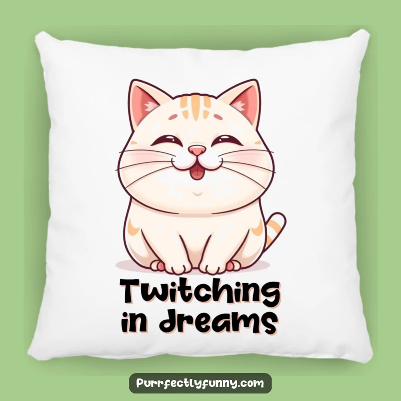 Funny Wobbly Whisker Cat Pillow: Lounge with Cheerful Feline Humor