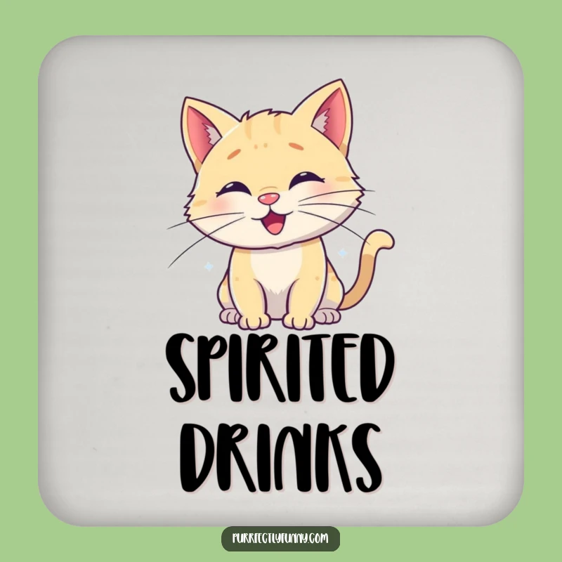 Funny Spiral Whisker Cat Coaster: Protect Tables with Spiraled Charm