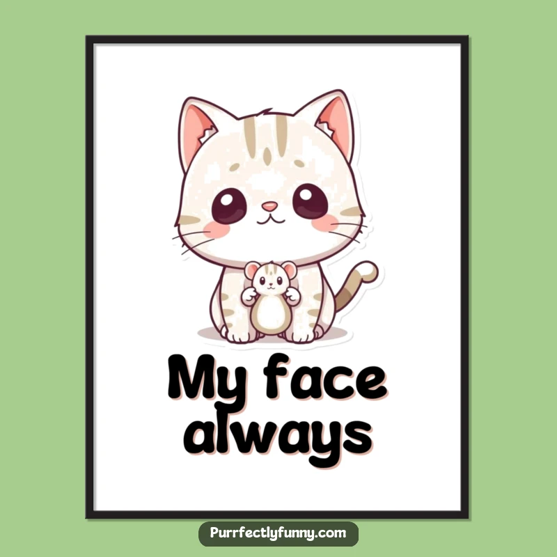 Funny Surprised Cat Poster - High-Quality Funny Art - Perfect Wall Decor Gift!