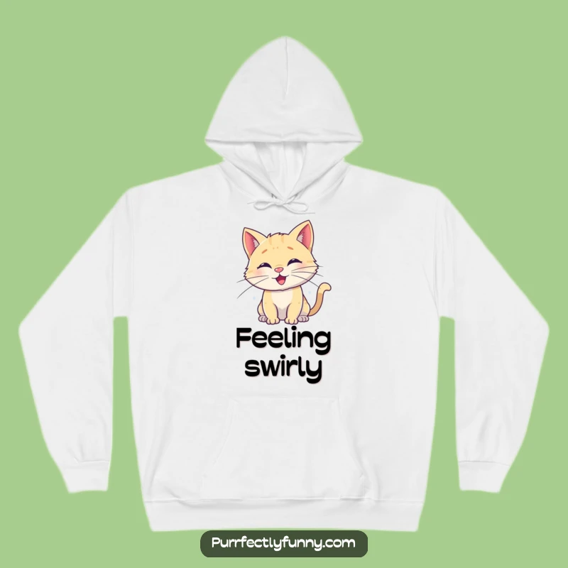 Cozy Funny Spiral Whisker Cat Hoodie: Warm Comfort with Spiraled Fun