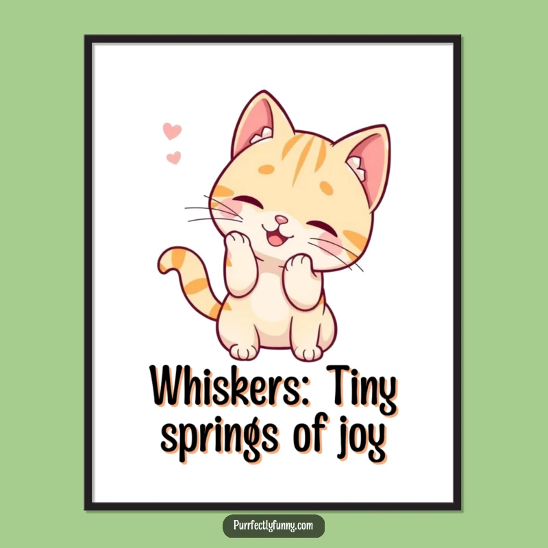 Funny Free Printable Wall Art: Cat Batting Whisker, Whimsical Downloadable Decor