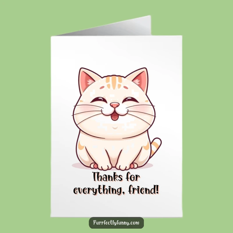 Free Printable Thank You Card: Wiggle & Thanks - Purrfectly Grateful!