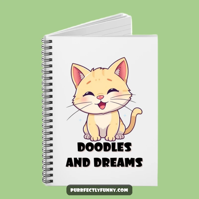 Funny Spiral Whisker Cat Notebook: Jot Down Ideas with Spiraled Flair