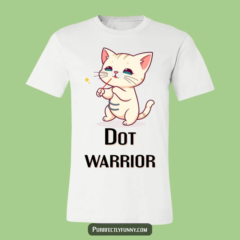 Funny Laser Cat T-Shirt: Coiled Spring Chase, Hilarious Tee Gift