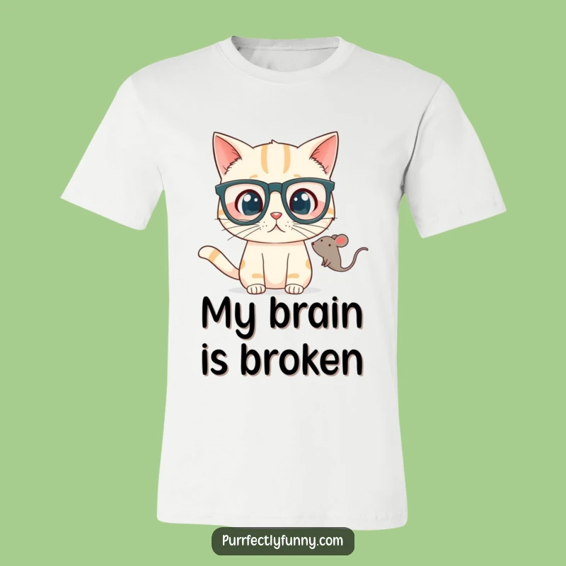 Funny T-Shirt: Cat in Glasses Surprised - Hilarious Gift Idea!
