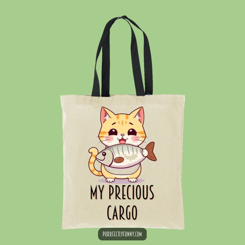 Funny Cat Fish Dream Tote Bag - Eager Anticipation, Perfect Gift for Shoppers